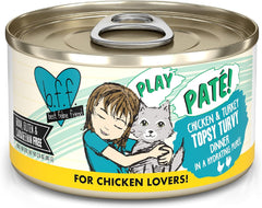 Weruva B.F.F. Play - Best Feline Friend Paté Lovers, Aw Yeah!, Chicken & Turkey Topsy Turvy with Chicken & Turkey