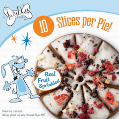 The Lazy Dog Cookie Co. Original Pup-Pie, Happy Birthday for a Charming Boy, Birthday Treat, Pre-Sliced Into 10 Biscuits, Made in USA, 6 In., 5 Oz. (Pack of 1)