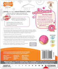 Nylabone Donut Power Chew Toy for Dogs, Dog Toys for Aggressive Chewers, Bacon Glazed Flavor