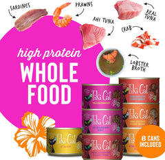 Tiki Cat Grill, Tuna & Crab Surimi, High-Protein and 100% Non-GMO Ingredients, Wet Whole Foods Cat Food for All Life Stages