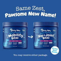 Zesty Paws Mobility Bites Joint Supplement for Dogs - Soft Chews with Glucosamine for Dogs, Chondroitin, & MSM + Vitamins C and E - Adv Chicken - 90 Count
