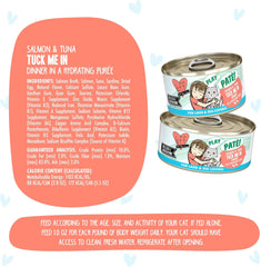 Weruva B.F.F. Play - Best Feline Friend Paté Lovers, Aw Yeah!, Salmon & Tuna Tuck Me in with Salmon & Tuna
