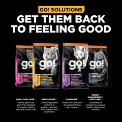 Go! Solutions Digestion + Gut Health, Dry Cat Food, Chicken Recipe with Ancient Grains