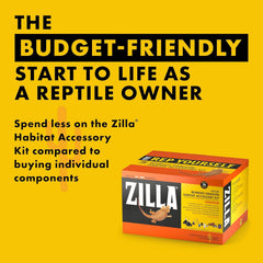 Dragon Habitat Accessory Kit, Easy Starter Kit for Bearded Dragons, Includes Lighting, UVB, Heat, Bedding, Humidity, Temperature and Food, Ideal for Habitats 20L - 60 BR Terrariums