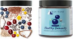kin+kind Natural Cranberry Supplement Powder for Dogs&Cats - Boost Healthy Immunity and Bladder Support with Organic Formula - Organic Cranberry, Blueberry and Coconut
