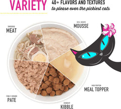 After Dark, Variety Pack, High-Protein and 100% Non-GMO Ingredients, Wet Cat Food for Adult Cats