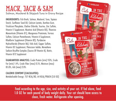 Weruva Cats in The Kitchen Mack, Jack & Sam with Mackerel, Skipjack & Salmon in Gravy Cat Food