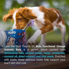 Nulo Functional Granola Bars, Healthy Dog Treats, Oven Baked, Made with Prebiotics and Probiotics, Contains No Added Salt, Sugar, or Molasses, 10 Ounce Bag