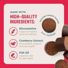 VetIQ 8-in-One Multifunctional Supplement for Dogs, Supports Hip & Joint, Urinary Tract, Immune System, Skin Health and Heart Health, Soft Chews, Made in the USA, 60 Count