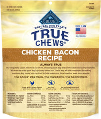 True Chews - Blue Buffalo True Chews Dog Treats, Made in the USA with Natural Ingredients, Chicken Bacon Recipe, 12-oz Bag