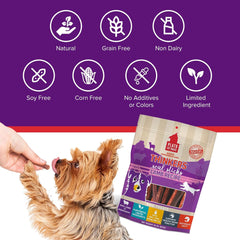 Plato Pet Treats Thinkers - Meat Sticks for Dogs - Limited Ingredient Treats with EPA and DHA to Support Skin, Coat, and Brain - Air-Dried - Lamb