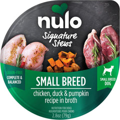 Nulo Small Breed Dog Signature Stew Chicken, Duck, & Pumpkin in Broth, 2.8 Ounce (Pack of 24)