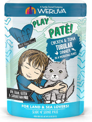 Weruva B.F.F. Play - Best Feline Friend Paté Lovers, Aw Yeah!, Chicken & Tuna Tubular with Chicken & Tuna 3-oz(Pack of 12)