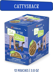 Weruva Cats in The Kitchen Slide N' Serve Grain-Free Natural Wet Pate Cat Food Pouches, Cattyshack