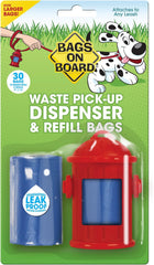 HERO PET Fire Hydrant Style Dog Waste Bag Dispenser with 30 Refill Bags