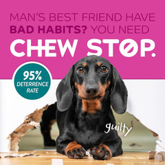 TropiClean No Chew Spray for Dogs, Better Than Bitter Apple Spray, Safe & Natural Chew + Lick Deterrent, Protect Home 8 oz