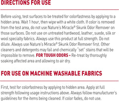 Nature’s Miracle Skunk Odor Remover, 32 Fluid Ounces, Removes Skunk Odors On Fabrics, Clothing, Carpets And Other Surfaces