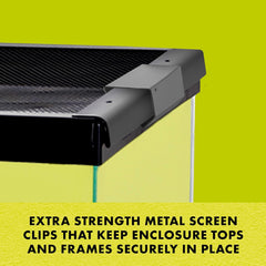 Zilla Heavy Duty Screen Clips, Secures Screen Covers to Terrarium, Fits