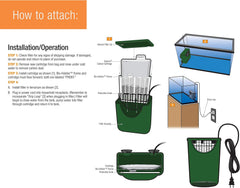 Zilla Aquatic Pet Reptile Internal Water Filter, For Up To 20 Gallons