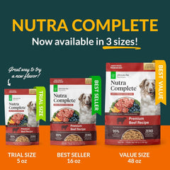 ULTIMATE PET NUTRITION Nutra Complete, 100% Freeze Dried Raw Veterinarian Formulated Dog Food with Antioxidants Prebiotics and Amino Acids