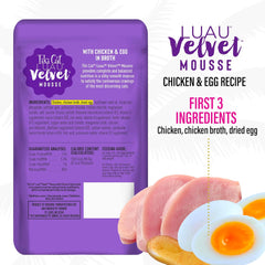 Tiki Cat Luau Velvet Mousse, Chicken & Egg in Broth, Complete Nutrition for Balanced Diet, Wet Cat Food For All Life Stages
