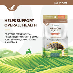 NaturVet Scoopables All-in-One Multivitamin for Dogs - Dog Vitamins and Supplements for Joint Support, Digestion, Skin & Coat Care & Immune - Hickory Smoked Bacon Flavor Vitamin Supplement | 11oz Bag