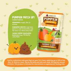 Weruva Pumpkin Patch Up! Pumpkin Puree Pet Food Supplement for Dogs & Cats (Pack of 12)