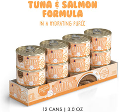 Weruva Kitten, Tuna & Salmon Formula in a Hydrating Purée (Pack of 12)