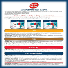 Simple Solution Extreme Pet Stain and Odor Eliminator Spray, Enzymatic Cleaner With 3X Pro-Bacteria Cleaning Power for Dogs & Cats, Strong Urine, Pee and Poop Smell Remover for Carpets & Floors, 32 oz