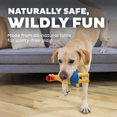 Outward Hound by Charming Pet Squawkers Earl Latex Squeaky Rubber Chicken Dog Toy, Funny Interactive Holiday Toy for Dogs, Large Size