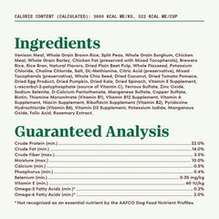 Nutro Natural Choice Adult Dry Dog Food, Venison Meal and Brown Rice Recipe, 30 lbs.