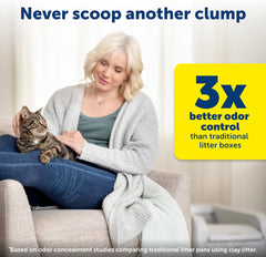 PetSafe ScoopFree Clumping Automatic Litter Box for Clumping Litter, Self Cleaning Cat Litter Box for Single or Multiple Cats, Effective Odor Control, Easy Maintenance