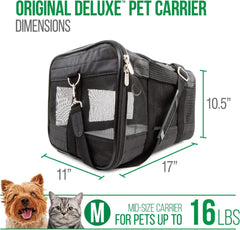 Sherpa Original Deluxe Travel Pet Carrier, Airline Approved & Guaranteed On Board - Black