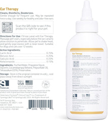 Veterinary Formula Clinical Care Ear Therapy – Cat and Dog Ear Cleaner to Help Soothe Itchiness and Cleans The Ear Canal from Debris and Buildup That May Cause Infection