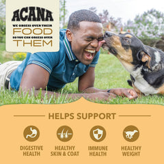 ACANA Wholesome Grains Dry Dog Food, Free-Run Poultry, Real Chicken & Turkey and Eggs Dog Food Recip