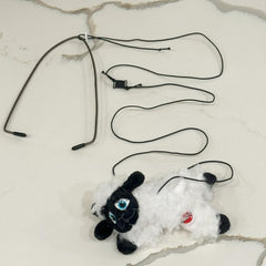 SPOT A-Door-Able Baa Baa Sheep Cat Toy - Hanging Lamb with Catnip/Silverine Blend, Soft Fleece, Attaches to Any Door Frame, Engages Cats' Natural Hunting Instincts for Hours of Play