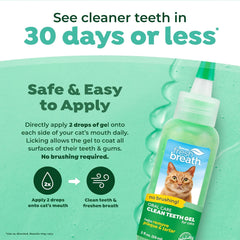 TropiClean Fresh Breath Cat Toothpaste for Teeth Cleaning, Breath Freshener, Easy to Use Plaque & Tartar Remover Gel