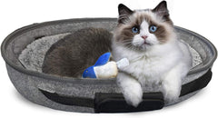 SPOT Doc & Phoebe’s 3-in-1 Sleep & Go Cat Carrier | Portable Pet Travel Bag for Cats and Small Dogs | Converts to Carrier, Cozy Cave and Comfy Bed | Adjustable Shoulder Strap Perfect for Vet Visits