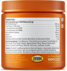 Zesty Paws Hairball Bites for Cats - Cat Furball Support - Functional Supplement with Omega 3 Fish Oil EPA & DHA + Zinc, Biotin & Psyllium Husk - Supports Gut & Skin Health - 60 Count