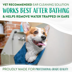 TropiClean Cocoa Butter Ear Wash for Dogs & Cats | Alcohol Free Dog Ear Cleaner Solution | Pet Ear Wash Derived from Natural Ingredients |
