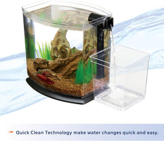 Aqueon BettaBow with Quick Clean Technology Aquarium Kit, Black Black 1 Gallon