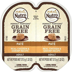Nutro Perfect Portions Pate Real Chicken And Shrimp Wet Cat Food Tray - 2.65 Ounces (Pack Of 24)