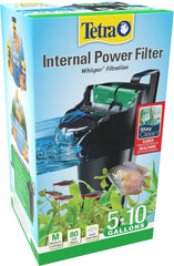 Tetra Whisper Internal Power Filter For aquariums, In-Tank Filtration With Air Pump, Black
