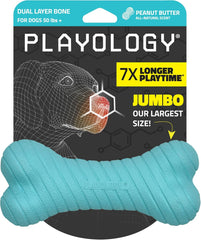Playology Dual Layer Bone , All Natural Peanut Butter Scented