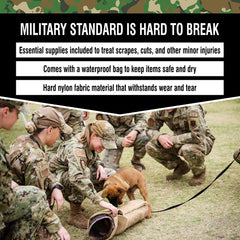 Operation Good Boy Tactical Pet First Aid Kit - Essential Supplies for Canine Mishaps - Lightweight, Waterproof Nylon Tote with Antiseptic Wipes, Antibiotic Ointment, Dressing, and Gauze