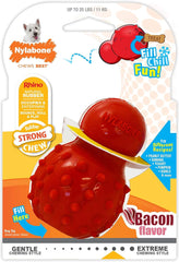 Nylabone Treatin' Cone Strong Stuffable Chew Toy for Dogs, Natural Rubber Fillable Treat Toy, Treat Dispensing Dog Toy, Bacon Flavor