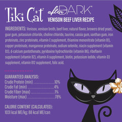 Tiki Cat After Dark Pate Wet Cat Food, Wild Venison & Beef Liver