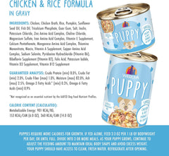 Weruva Puppy, Chicken and Rice Formula in Gravy