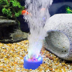 Penn-Plax Cascade Multi-Colored Rainbow LED Air Stone – Great Bubbler for Freshwater & Saltwater Aquariums – 2.5” Diameter