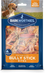 Barkworthies Bully Stick Bites - 10 oz (Pack of 1) - Protein-Rich, All-Natural Rawhide Alternative, Easily Digestible, Promotes Dental Health
